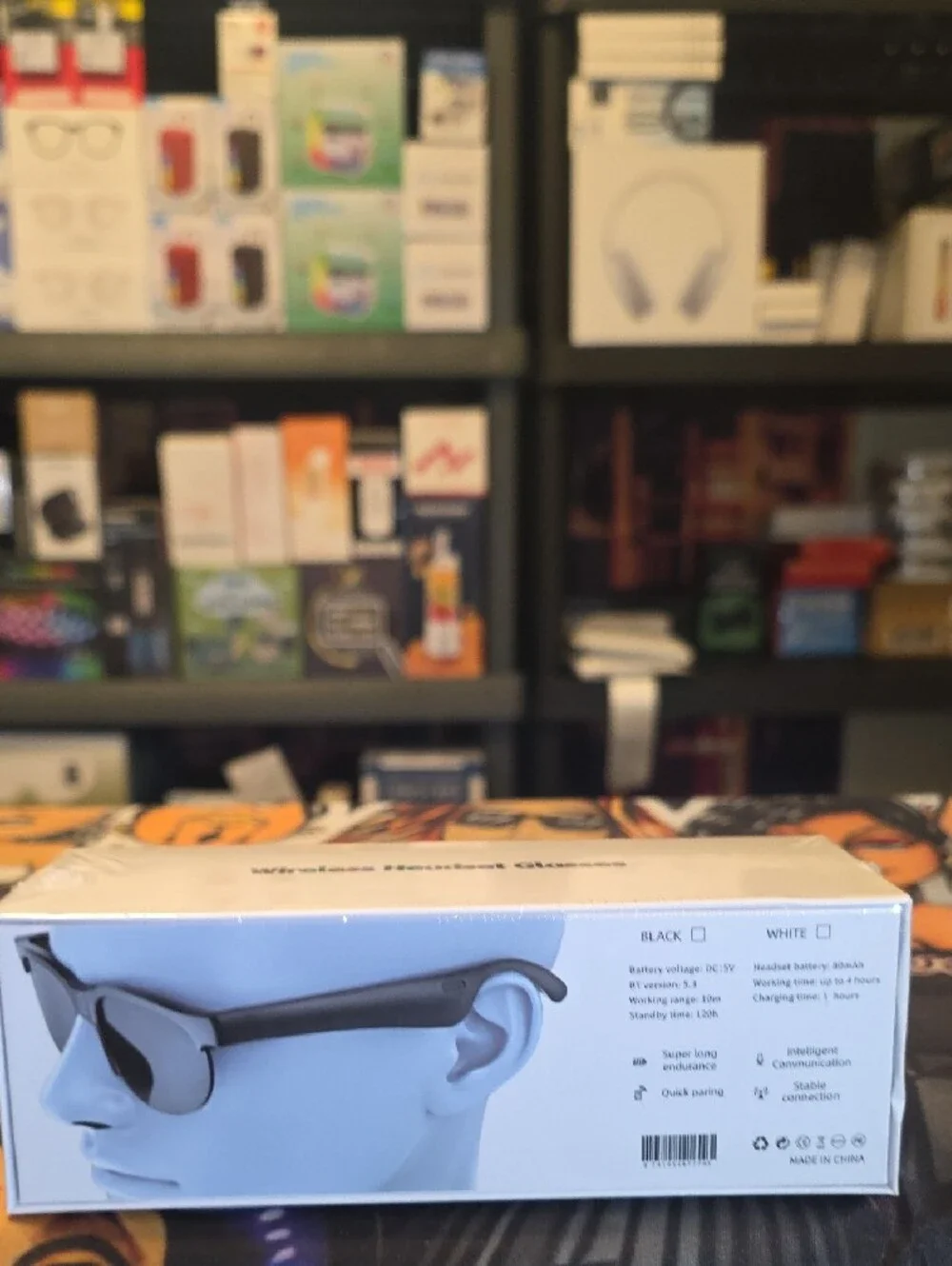 Wireless Headset Glasses in Black FACTORY SEALED